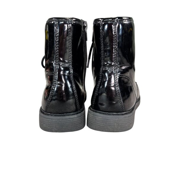 Black Lace-Up Ankle Boots With Colorful Beads Girls Size 4 - Picture 4 of 7